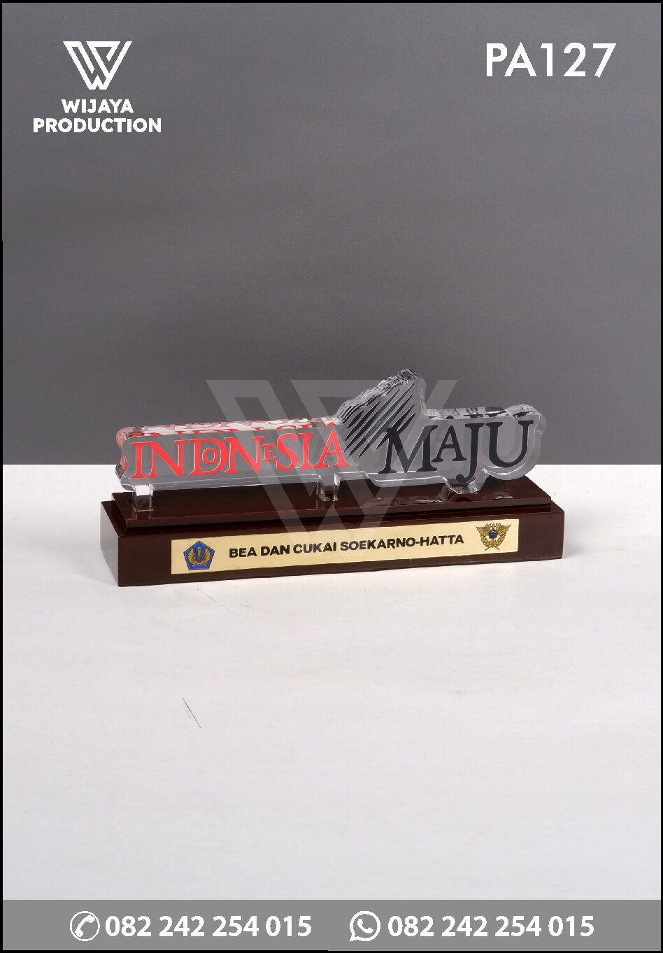 Plakat Akrilik Indonesia Maju Bea Cukai Soekarno Hatta