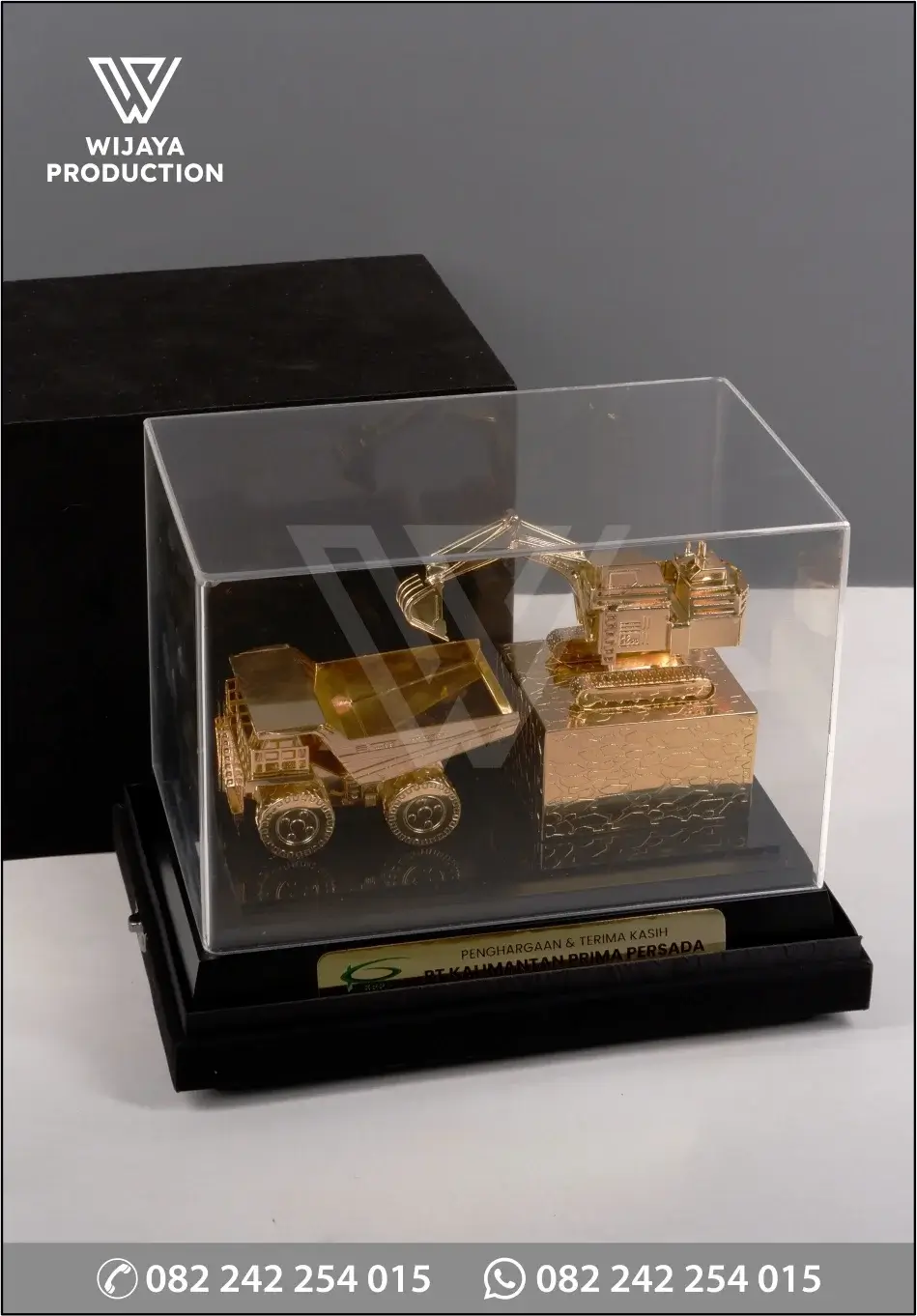 Box Souvenir Miniatur Dump Truck & Excavator PT KPP