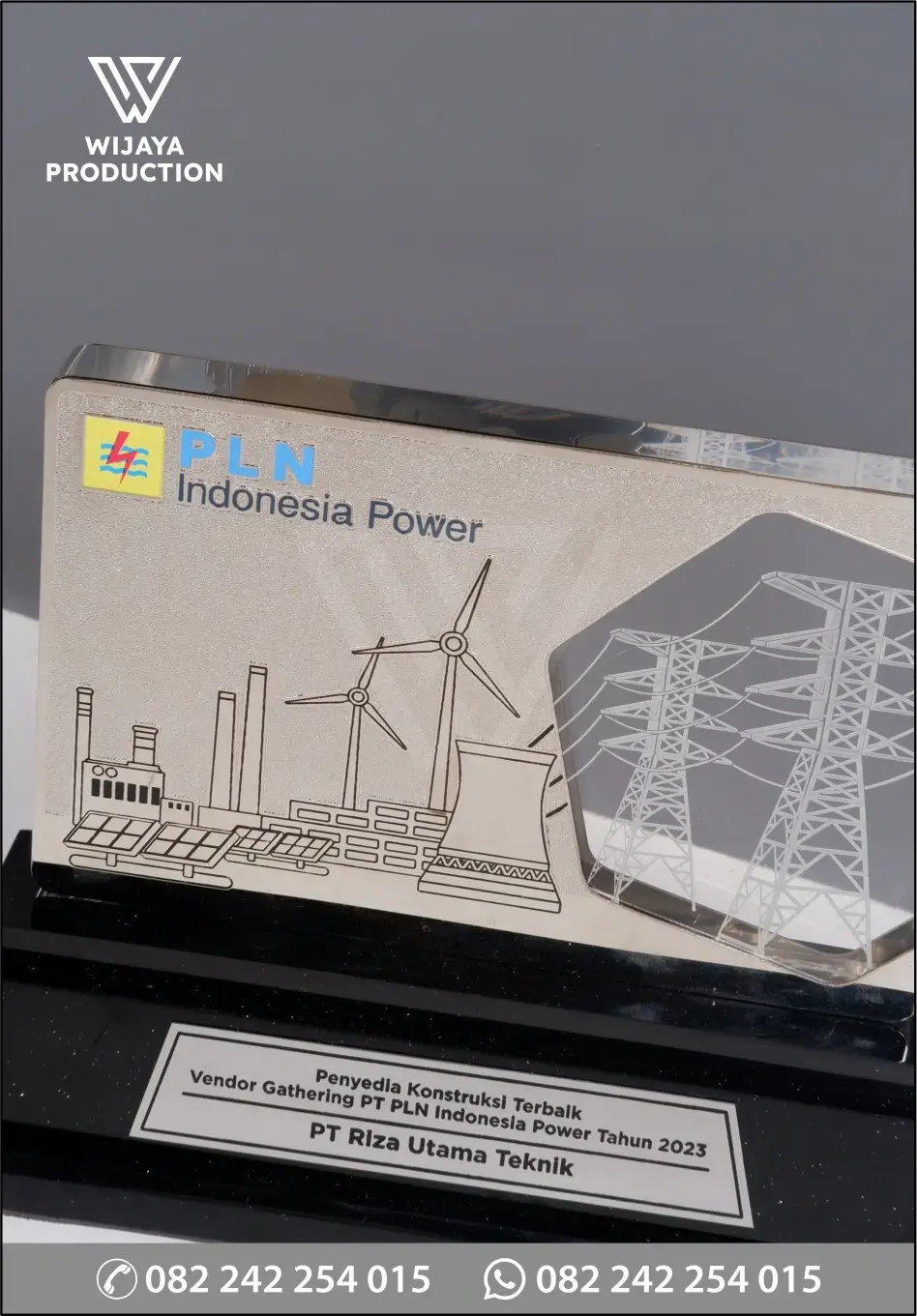 Detail Plakat Logam PLN Indonesia Power