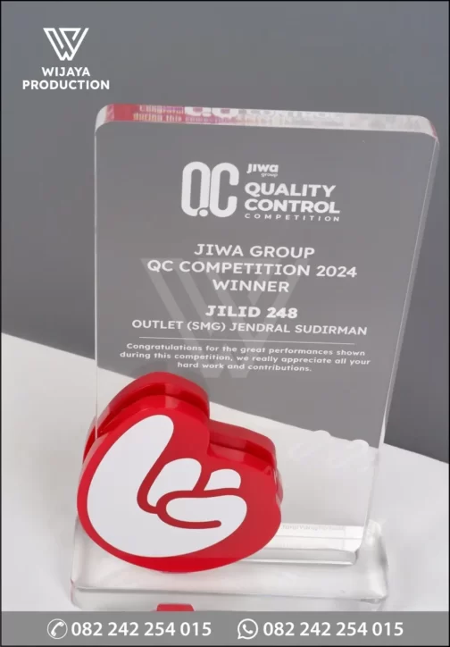 Detail Plakat Akrilik Quality Control Competition Jiwa Group