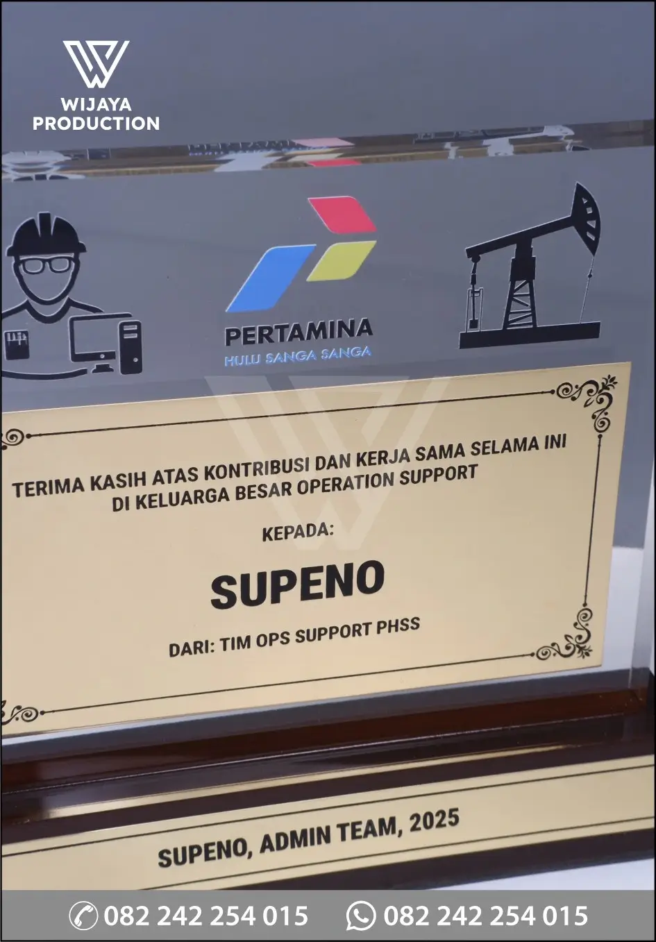 Detail Plakat Akrilik Tim OPS Support PHSS