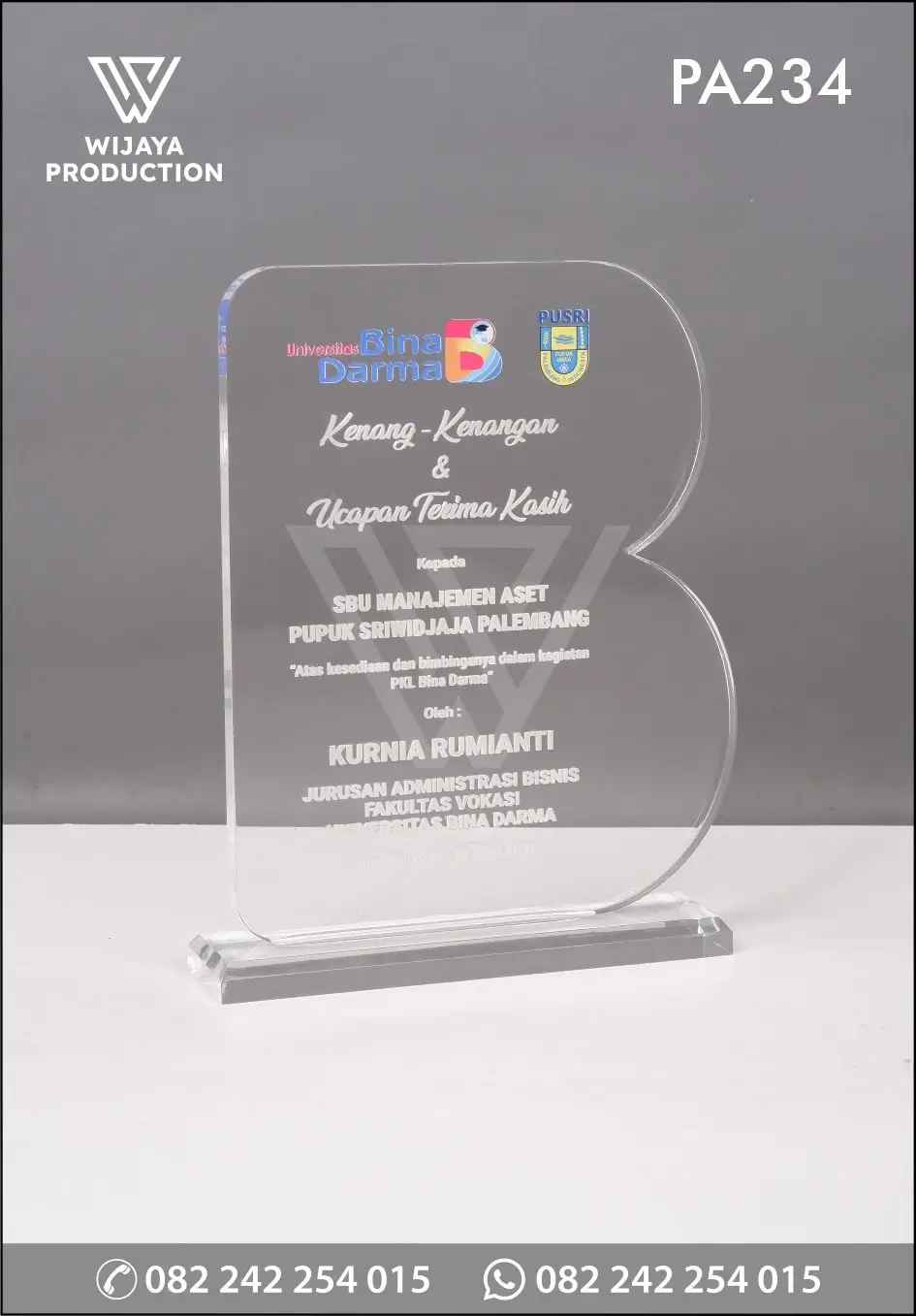 Plakat Akrilik PKL Bina Darma