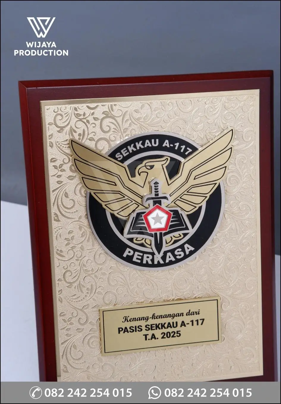 Detail Plakat Kayu Kenang-kenangan Pasis Sekkau A-117