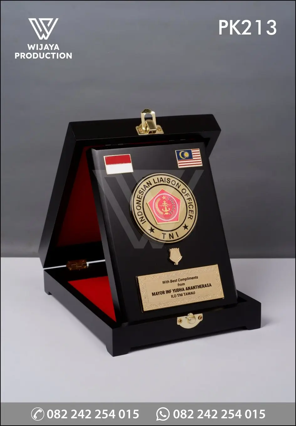Plakat Kayu Box TNI Indonesian Liaison Officer