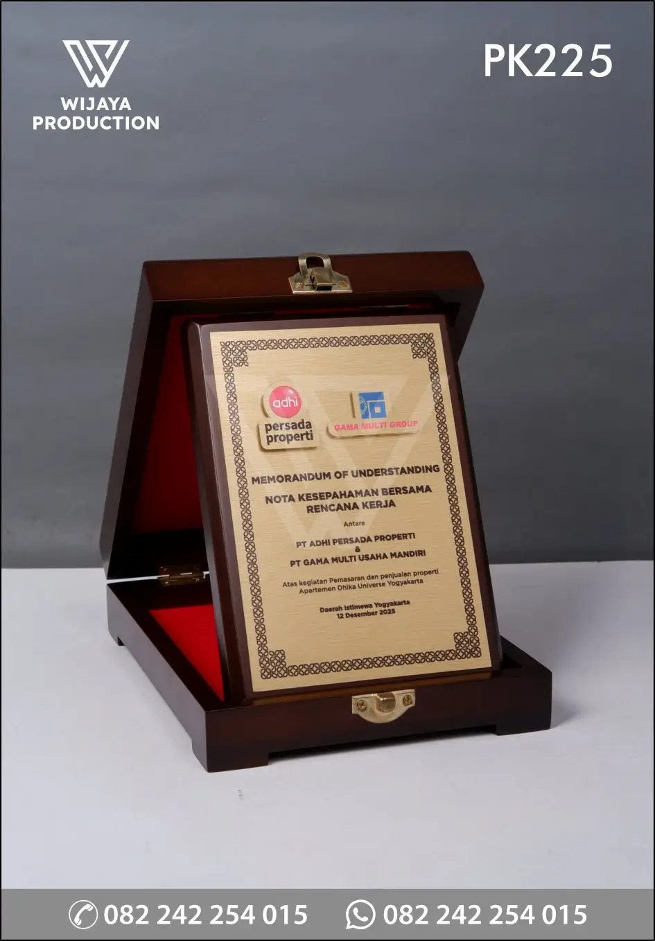 Plakat Kayu Box Memorandum of Understanding (MoU)