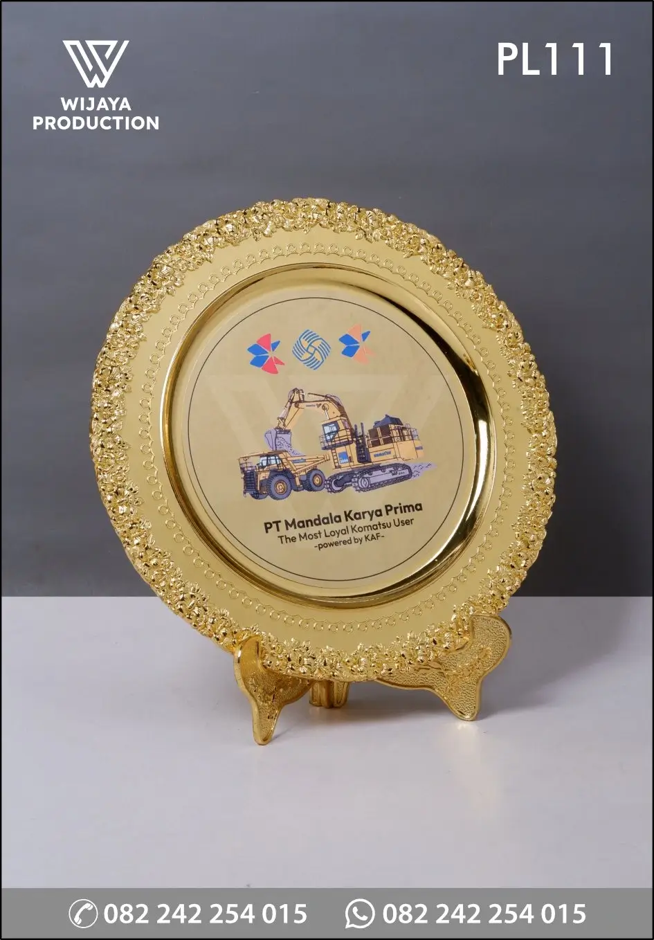 Plakat Logam Piringan PT Mandala Karya Prima