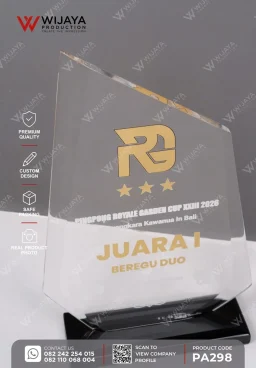 Plakat Akrilik Juara Pingpong Royal Garden Cup