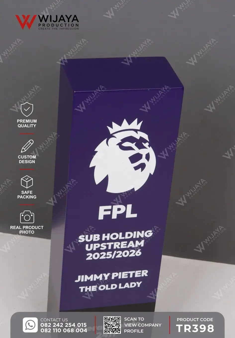 Detail Piala Custom FPL Sub Holding Upstream