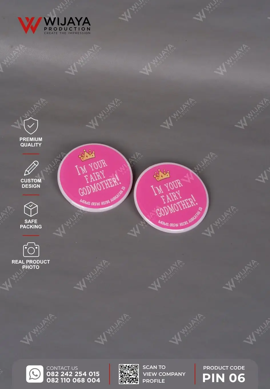 Pin Akrilik Moms Crew Hstbs Angkatan 20