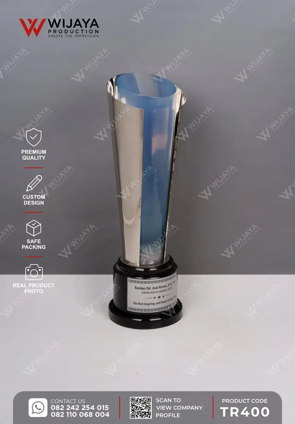Piala Resin Penghargaan Kapolresta Banda Aceh