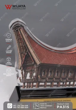 Plakat Akrilik Custom Rumah Adat Tongkonan Sulawesi Selatan