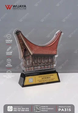Plakat Akrilik Custom Rumah Adat Tongkonan Sulawesi Selatan