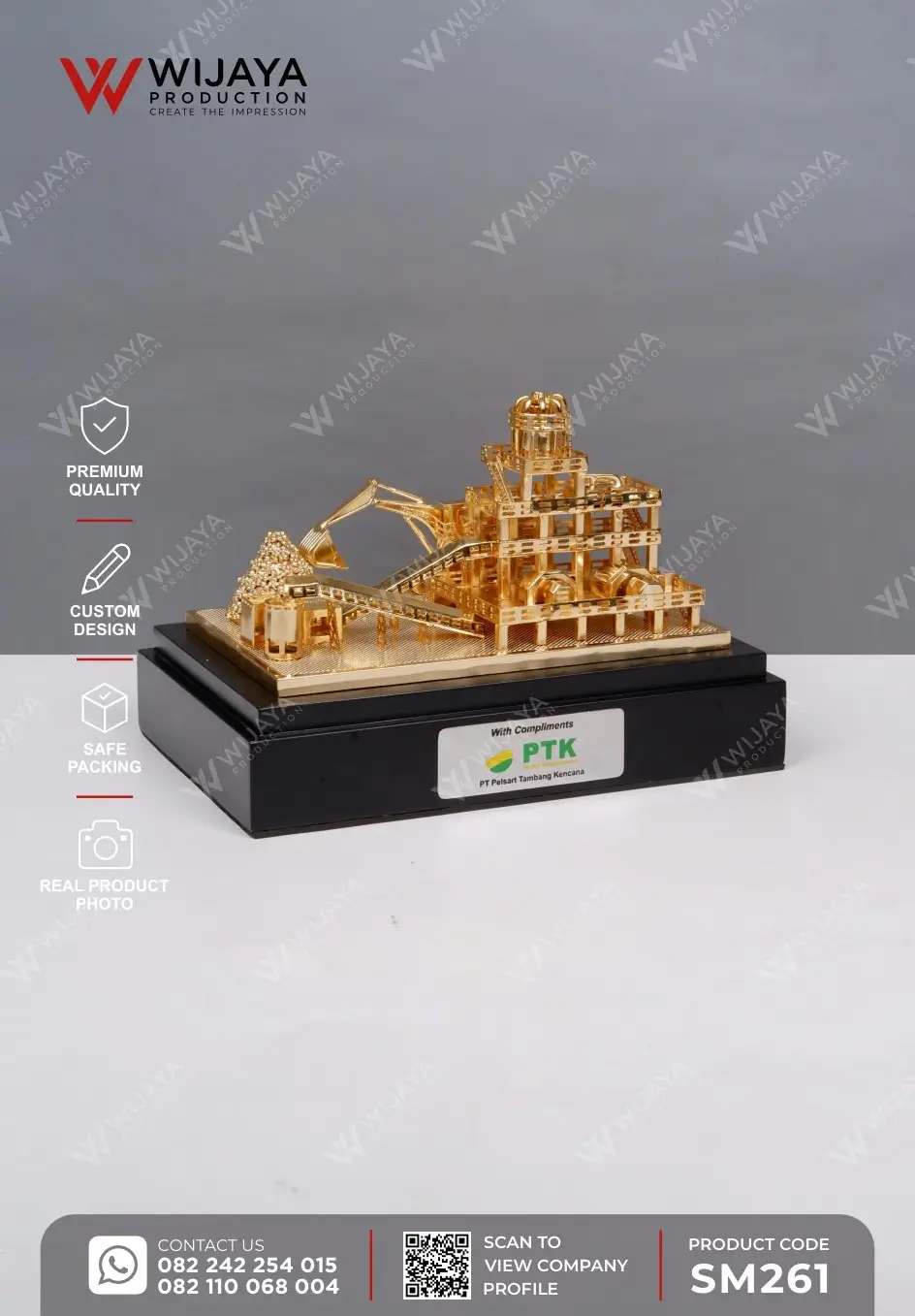 Miniatur Custom Fasilitas Pengolahan Tambang