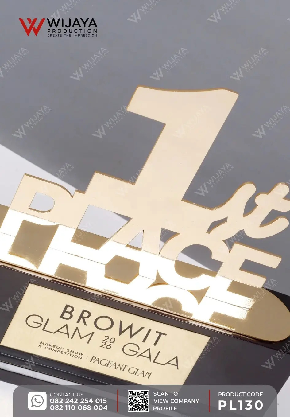 Detail Plakat Logam 1st Place Browit Glam Gala