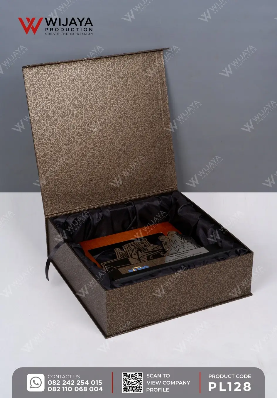 Box Plakat Logam Alat Berat & Pekerja Konstruksi