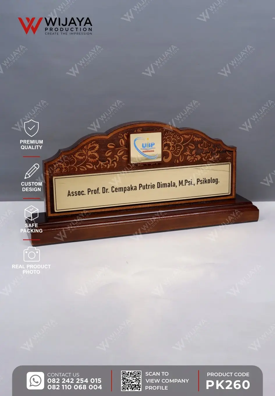 Papan Nama Kayu UBP Karawang