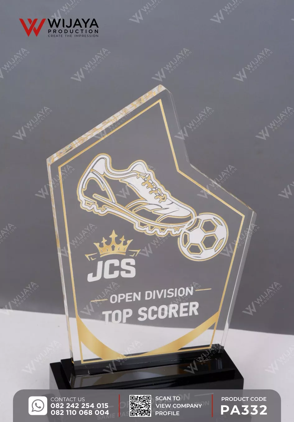 Detail Plakat Akrilik JCS Open Division Top Scorer