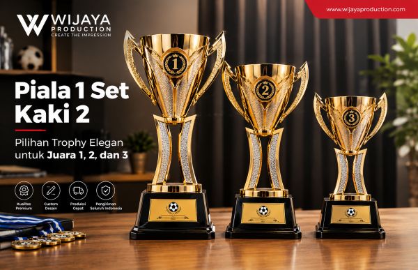 Read more about the article Piala 1 Set Kaki 2: Pilihan Trophy Elegan untuk Juara 1, 2, dan 3